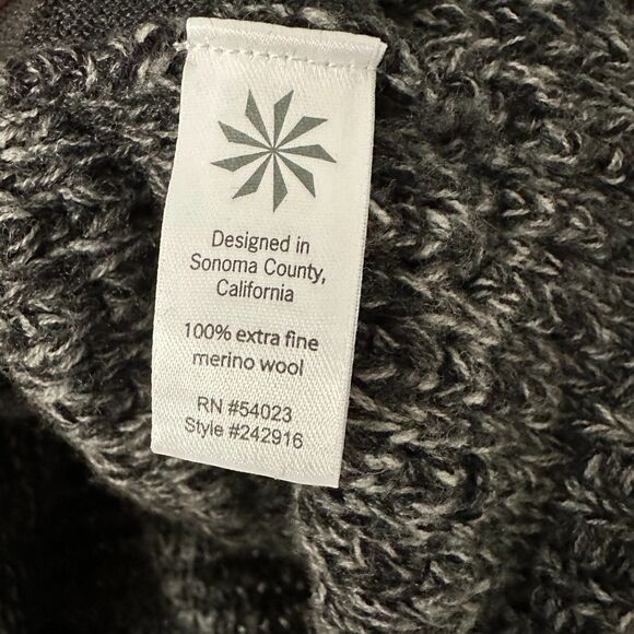 Athleta Dark Grey 100% Extra Fine Merino Wool Boat Neck Boxy Sweater Size XL - Picture 4 of 7